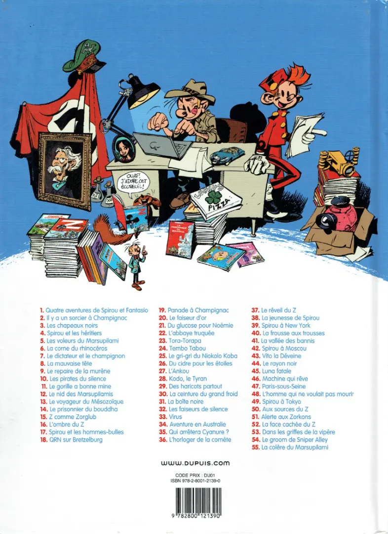 Verso de l'album Spirou et Fantasio Tome 45 Luna fatale