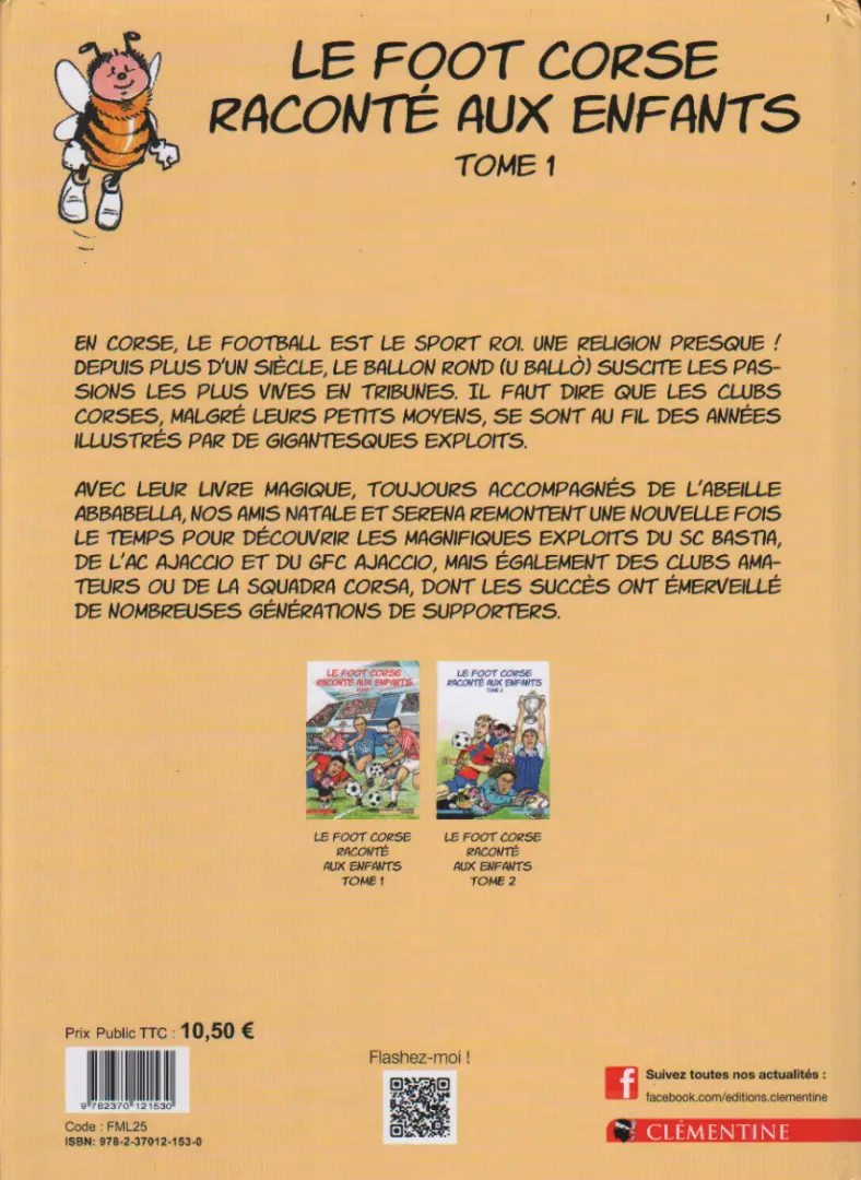 Verso de l'album Le foot corse raconté aux enfants Tome 1