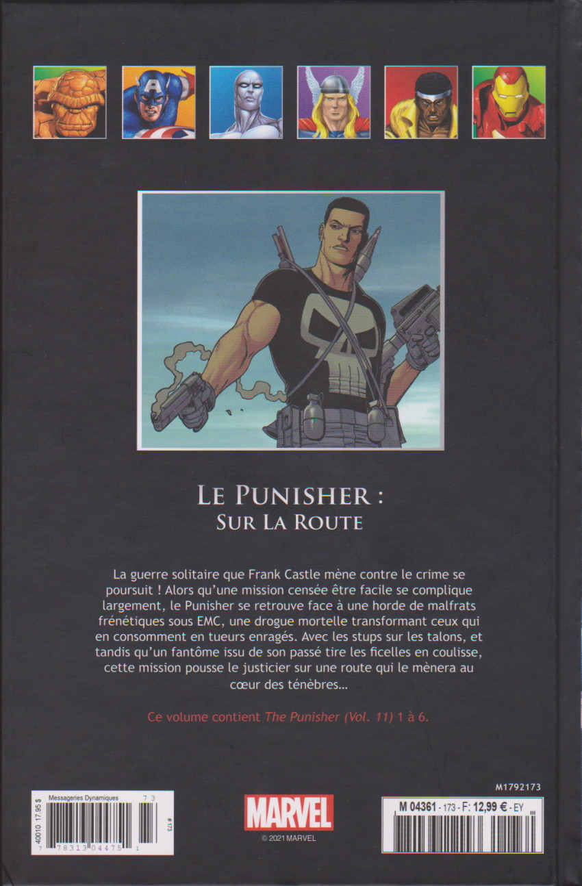 Verso de l'album Marvel Comics - La collection de référence Tome 173 Le Punisher : Sur la route