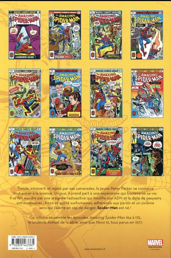 Verso de l'album Spider-Man - L'Intégrale Tome 15 1977