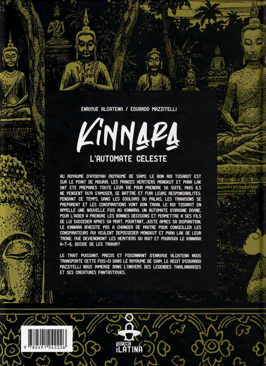 Verso de l'album Kinnara L'automate celeste