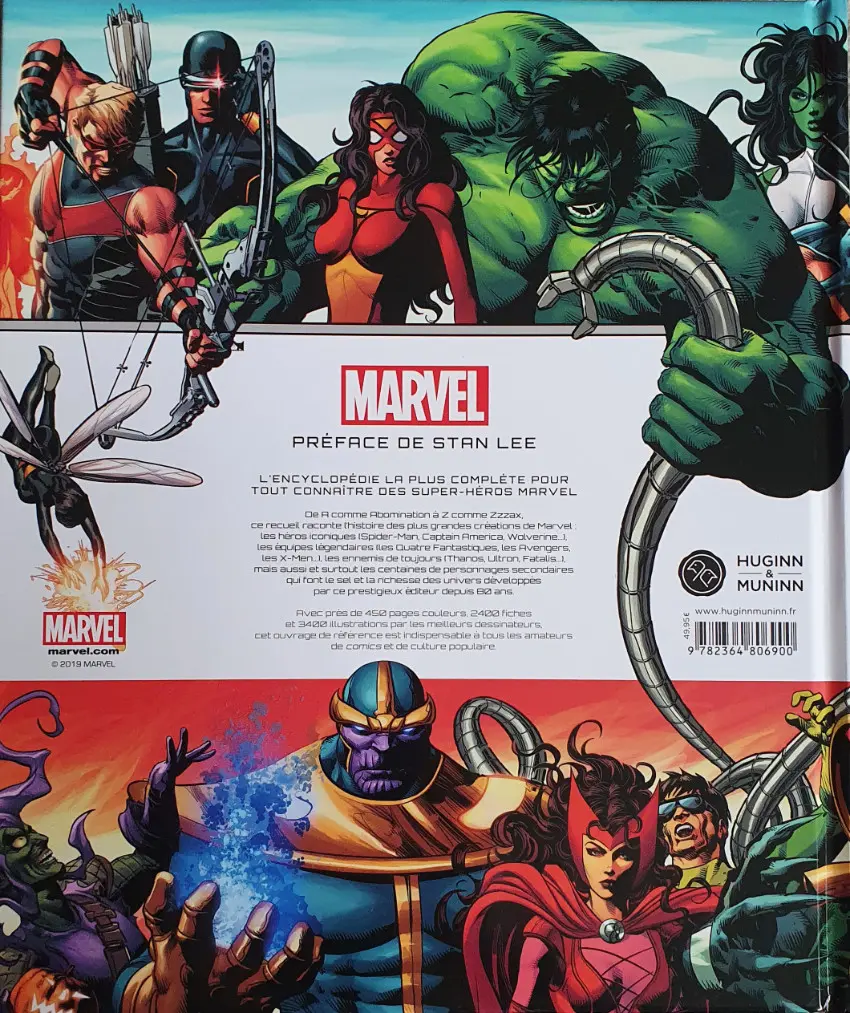 Verso de l'album Marvel l'encyclopédie