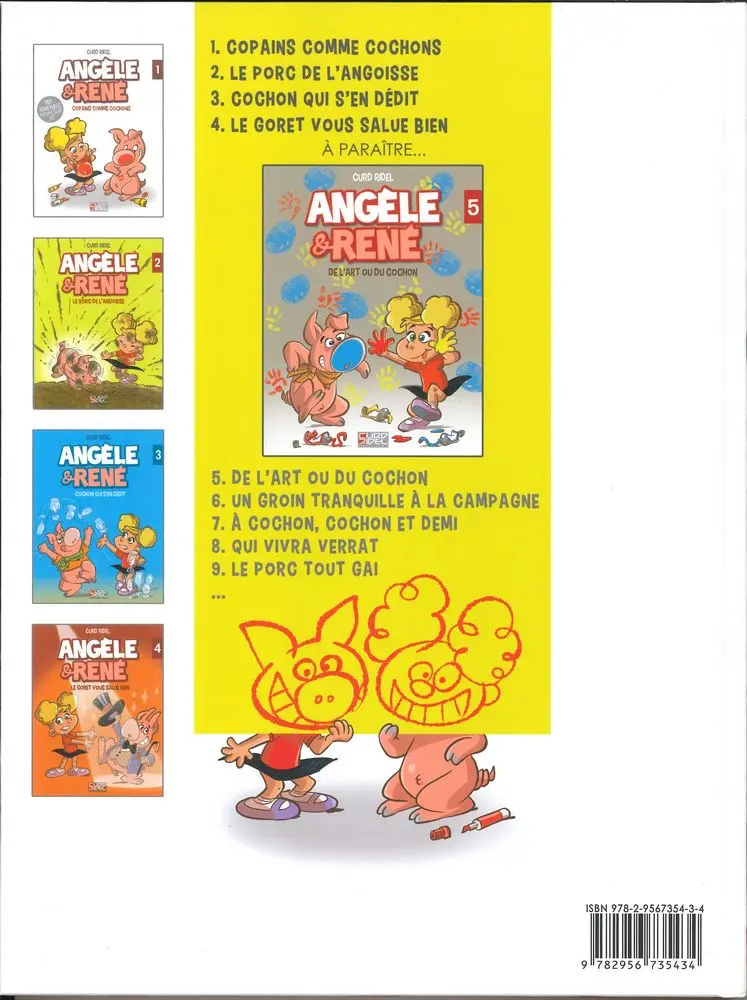 Verso de l'album Angèle & René Tome 4 Le goret vous salue bien