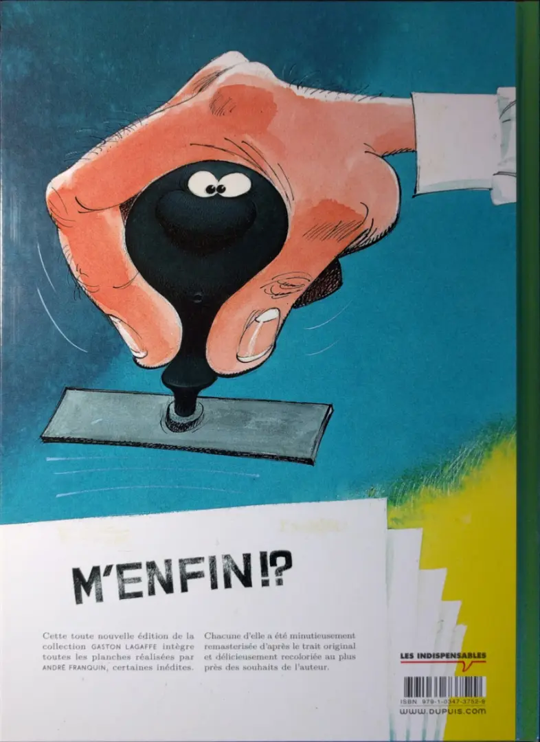 Verso de l'album Gaston Tome 16 Gaffes, bévues et boulettes