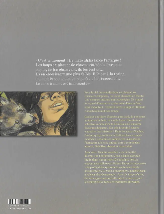 Verso de l'album Le loup m'a dit Première partie