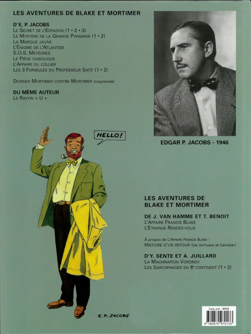 Verso de l'album Blake et Mortimer Tome 7 L'Enigme de l'Atlantide
