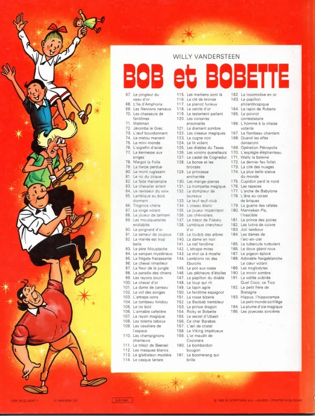 Verso de l'album Bob et Bobette Tome 81 Le roi du cirque