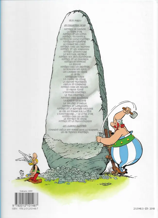 Verso de l'album Astérix Tome 16 Astérix chez les Helvètes