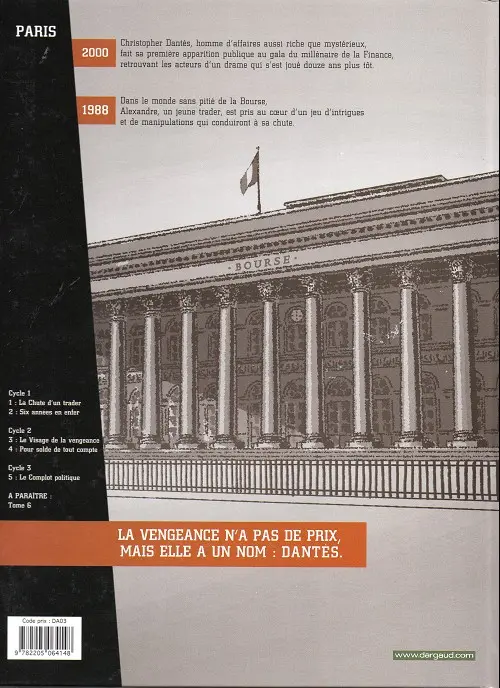 Verso de l'album Dantès Tome 1 La chute d'un trader