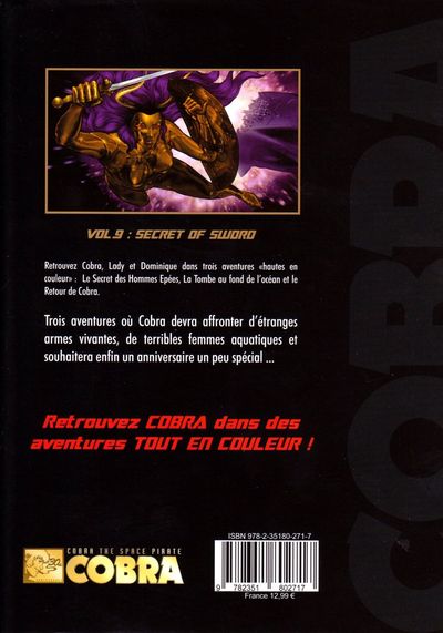 Verso de l'album Cobra - The Space Pirate Vol. 9 Secret of Sword