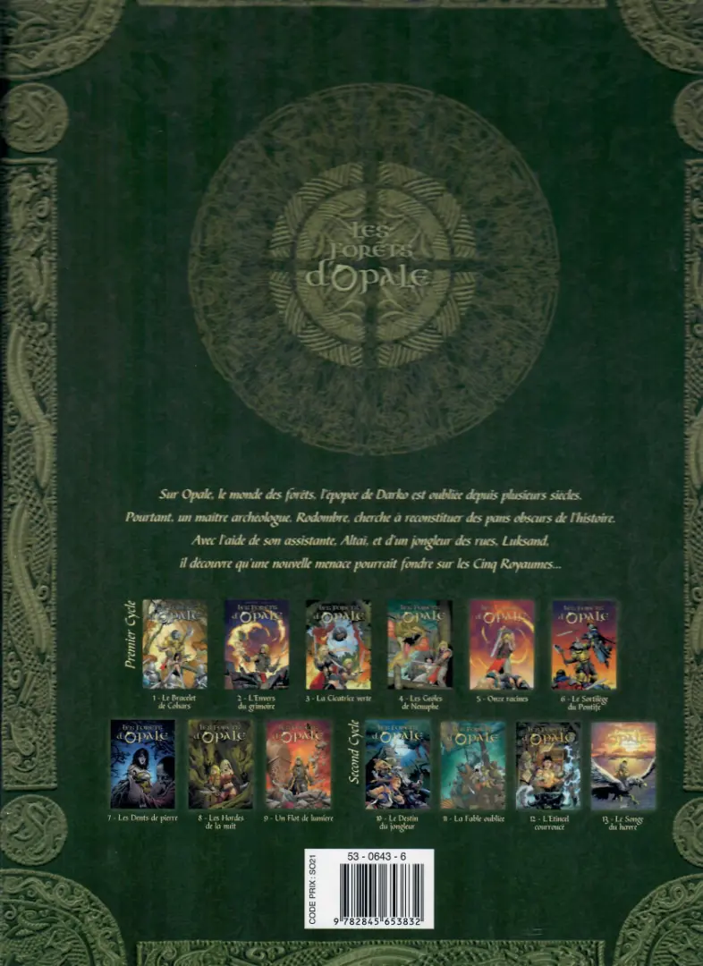 Verso de l'album Les Forêts d'Opale Tome 3 La cicatrice verte