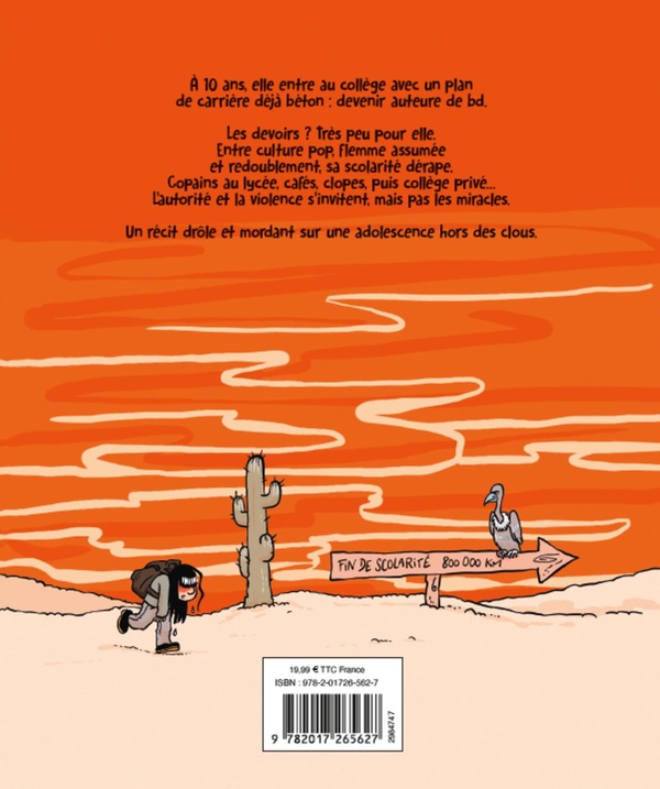 Verso de l'album L'école est finie !