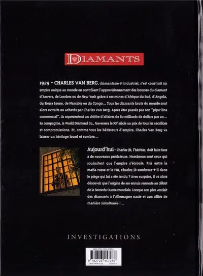 Verso de l'album Diamants Tome 1 Charles Van Berg