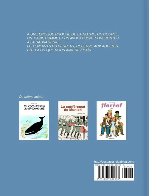 Verso de l'album Les Enfants du serpent