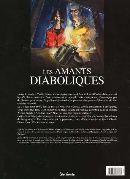 Verso de l'album Les grandes affaires criminelles et mystérieuses Tome 6 Les amants diaboliques