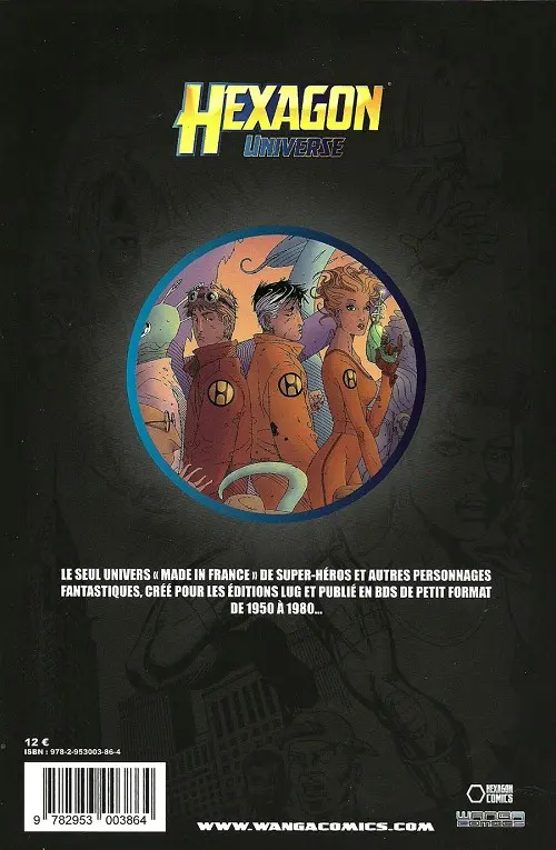 Verso de l'album Hexagon universe Tome 3 Le Gladiateur de bronze / Brigade Temporelle