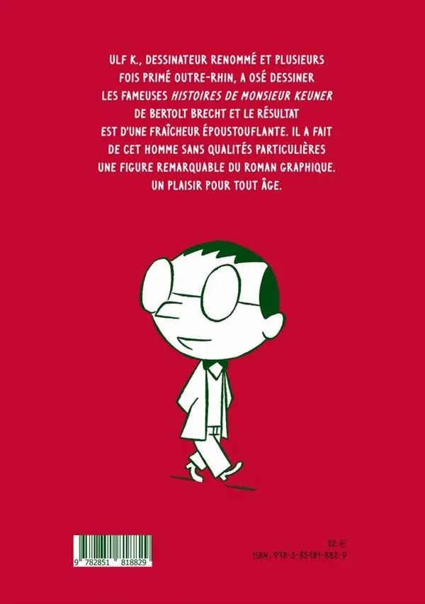 Verso de l'album Histoires de monsieur Keuner