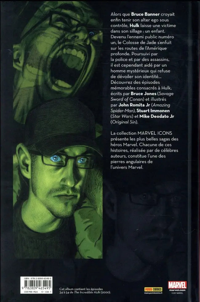 Verso de l'album Hulk Tome 1