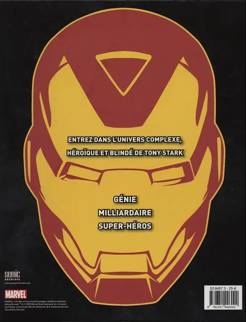 Verso de l'album Iron Man - Le guide ultime du super héro en armure