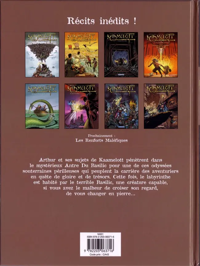 Verso de l'album Kaamelott Tome 8 L'Antre Du Basilic