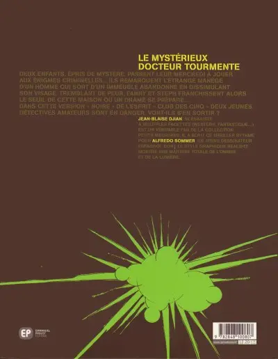 Verso de l'album Le Mystérieux docteur Tourmente