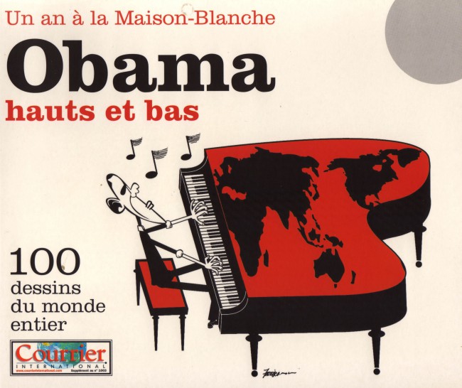 Couverture de l'album 100 dessins du monde entier Tome 3 Obama, hauts et bas