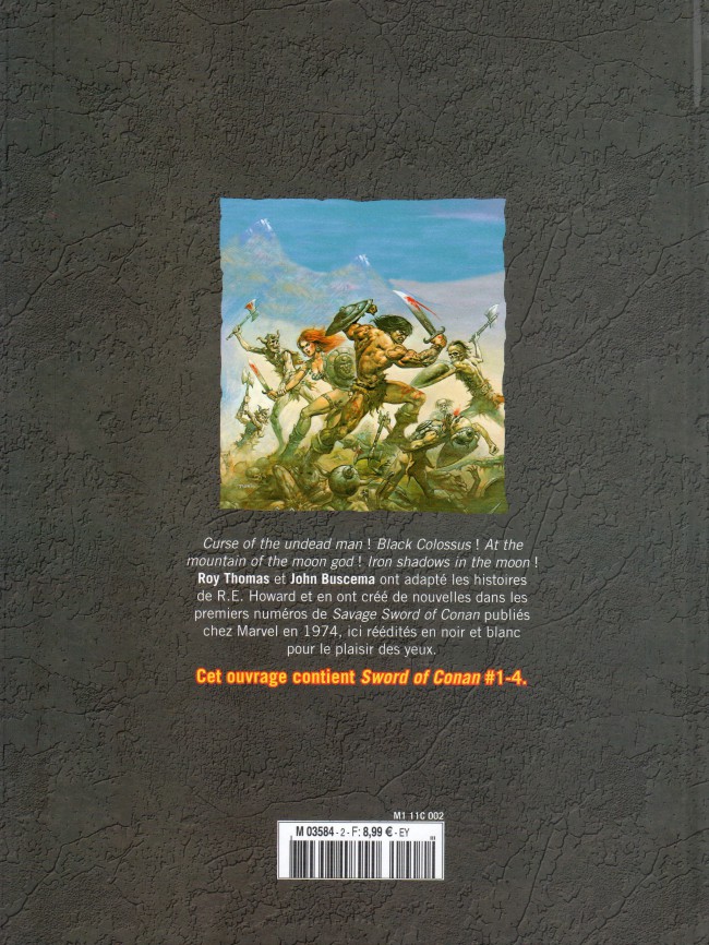 Verso de l'album The Savage Sword of Conan - La Collection Tome 2 Le colosse noir