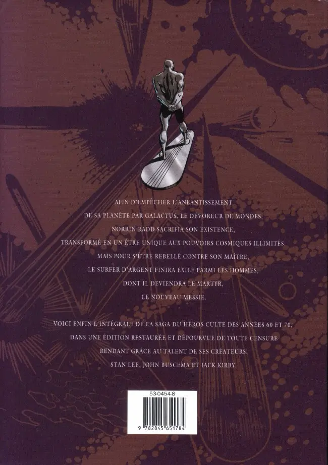 Verso de l'album Le Surfer d'Argent Volume 1