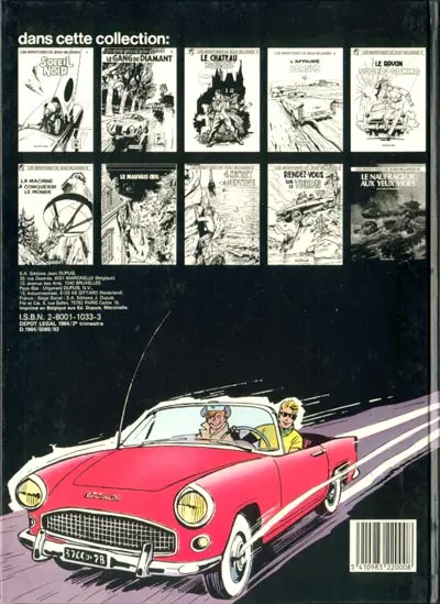 Verso de l'album Valhardi Tome 10 Le naufrageur aux yeux vides