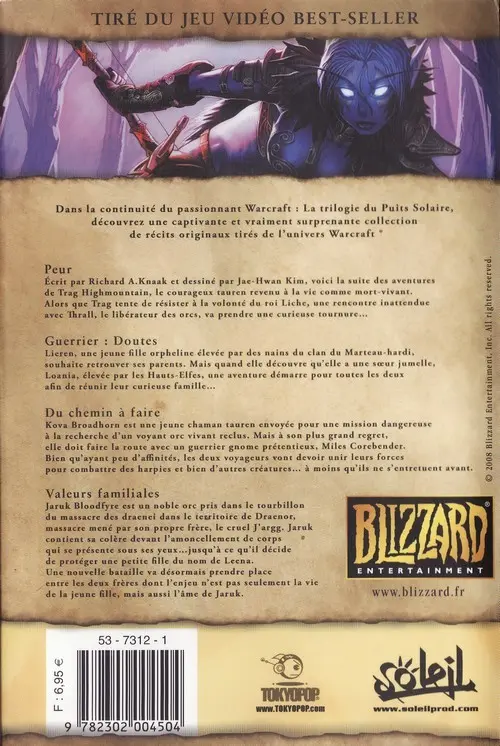 Verso de l'album Warcraft Legends Volume 2