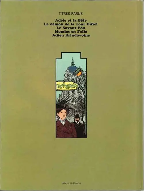 Verso de l'album Les Aventures Extraordinaires d'Adèle Blanc-Sec Tome 2 Le Démon de la Tour Eiffel