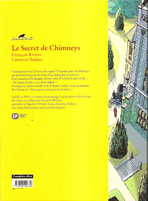 Verso de l'album Agatha Christie Tome 1 Le Secret de Chimneys
