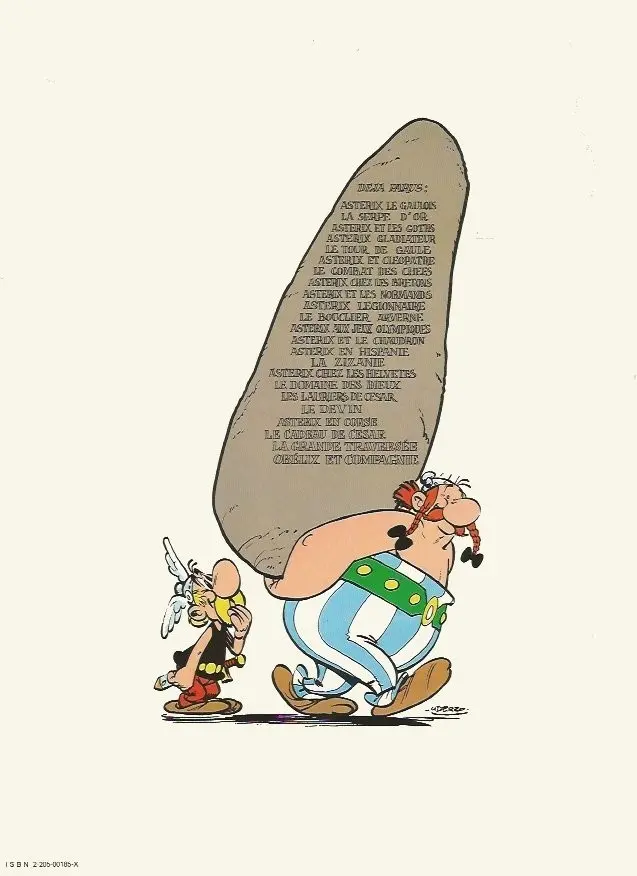 Verso de l'album Astérix Tome 8 Astérix chez les Bretons