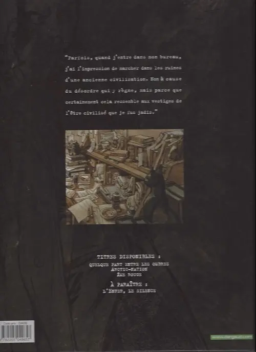 Verso de l'album Blacksad Tome 1 Quelque part entre les ombres