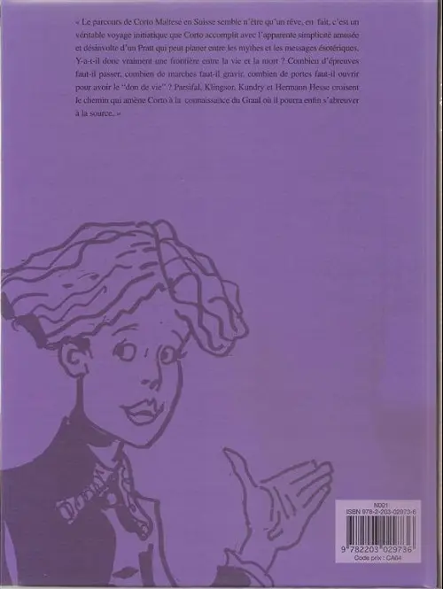 Verso de l'album Corto Maltese Tome 2 Les Helvétiques