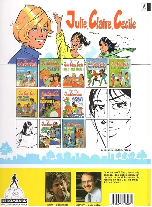 Verso de l'album Julie, Claire, Cécile Tome 5 C'est la jungle !