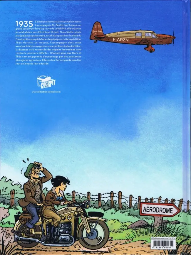 Verso de l'album L'Aviatrice Tome 1 Nora