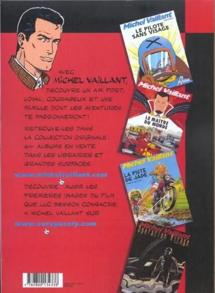 Verso de l'album Michel Vaillant Tome 1 Le grand défi