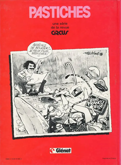 Verso de l'album Pastiches Tome 1 Ecole franco-belge
