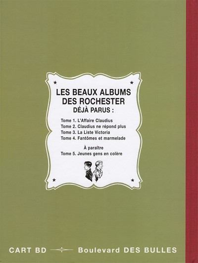 Verso de l'album Les Rochester Tome 4 Fantômes et marmelade