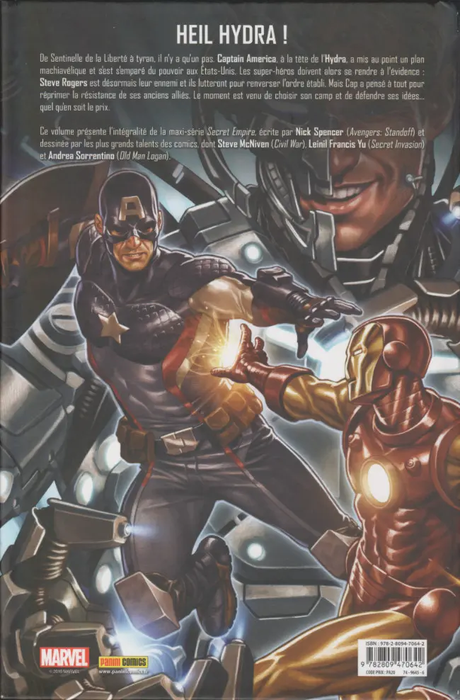 Verso de l'album Secret Empire