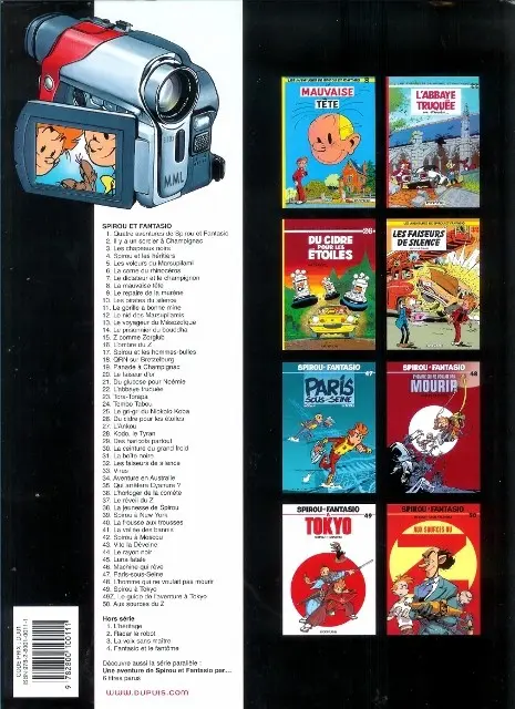 Verso de l'album Spirou et Fantasio Tome 9 Le repaire de la murène