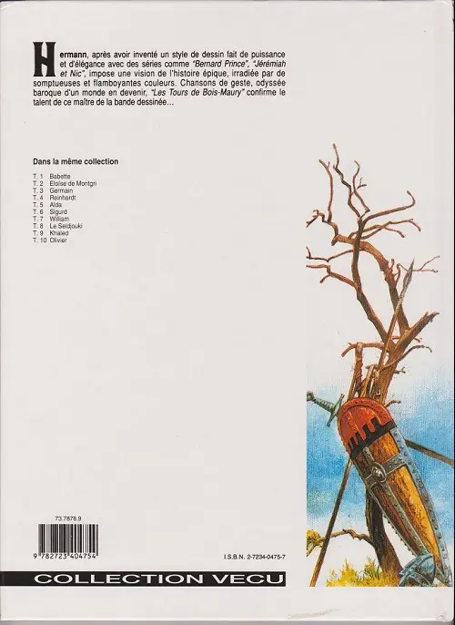 Verso de l'album Les Tours de Bois-Maury Tome 1 Babette