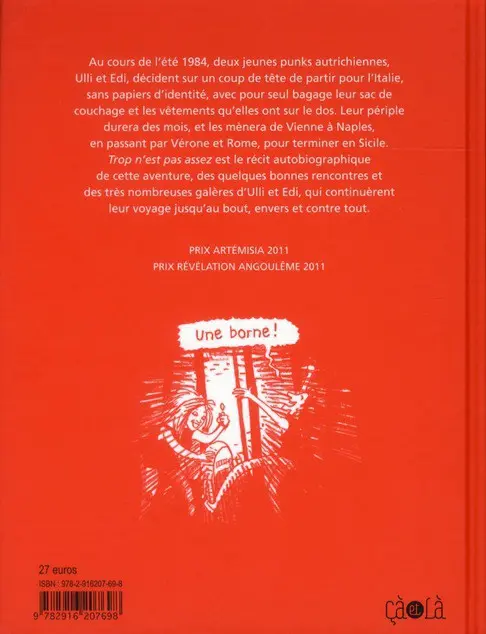 Verso de l'album Trop n'est pas assez