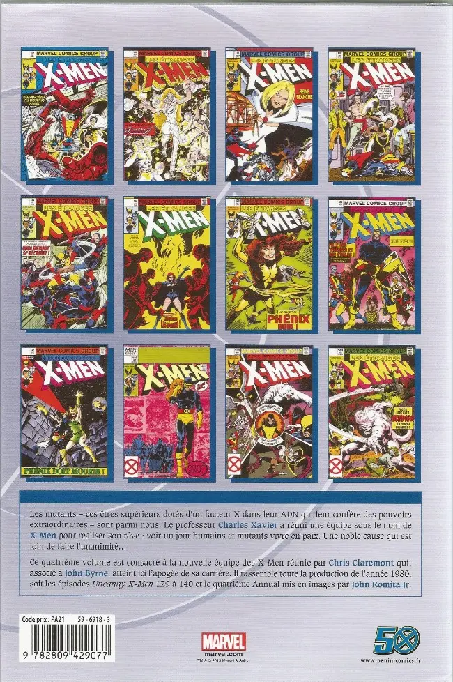 Verso de l'album X-Men L'intégrale Tome 4 1980