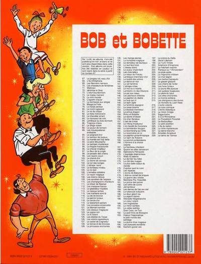 Verso de l'album Bob et Bobette Tome 229 Le Tamis de Tamise