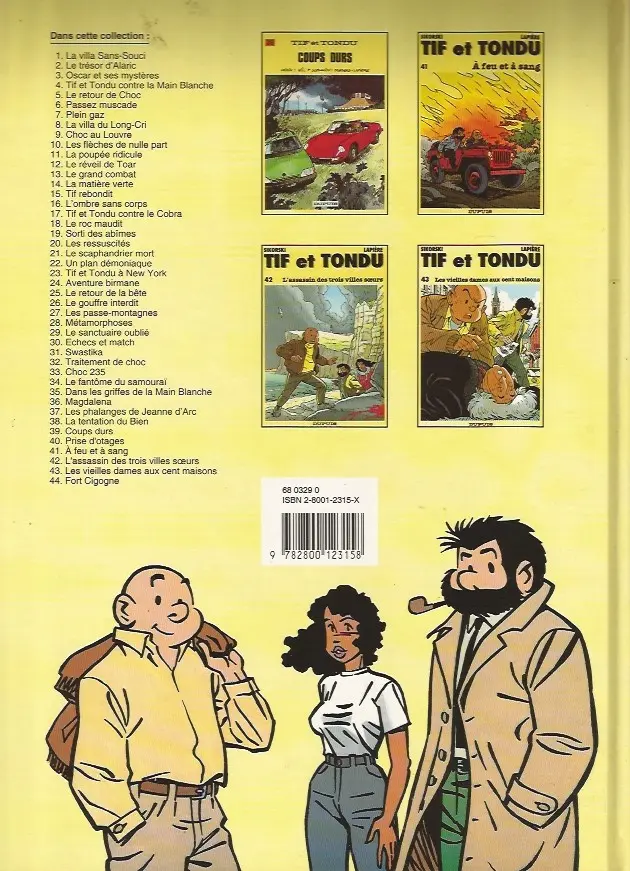 Verso de l'album Tif et Tondu Tome 44 Fort Cigogne