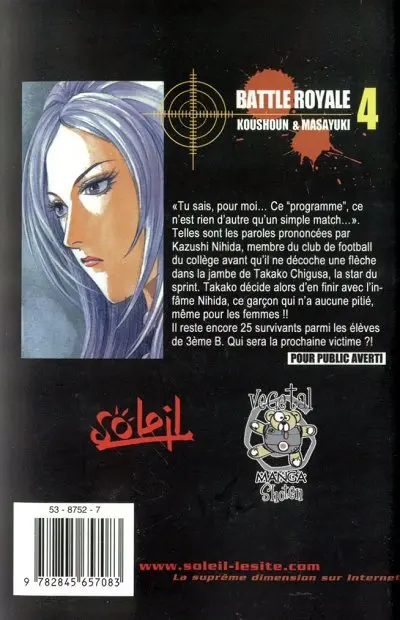 Verso de l'album Battle Royale 4 La fierté