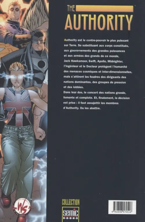 Verso de l'album The Authority N° 3