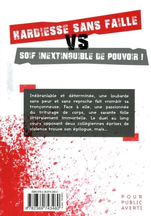 Verso de l'album Bloody Delinquent Girl Chainsaw 13